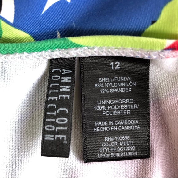 Anne Cole Women’s Swimsuit Bathing Suit Tankini Top Bright Tropical L 12 - Picture 8 of 9